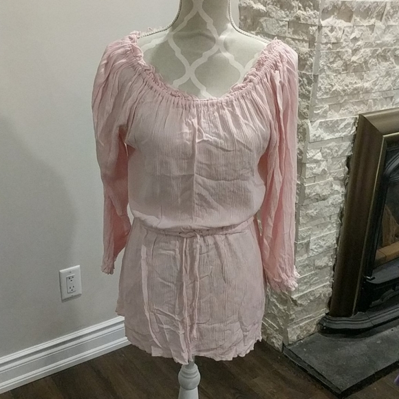 Bianca nygaard pink long sleeve tie waist - Picture 1 of 3